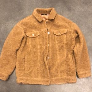 Missguided Borg teddy trucker jacket